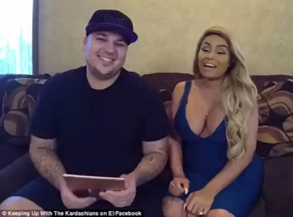 Rob Kardashian and Blac Chyna on Facebook Live chat with fans to promote their E! series